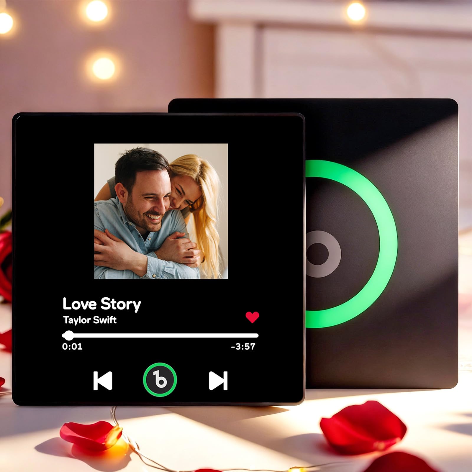 Custom Music Fridge Magnet Personalised Gifts for Women Men Spotify Plaque Magnetic Photo Frames for Fridge Gifts for Valentines Wedding Anniversary Birthday for Him Her Wife Husband Couple — image 1