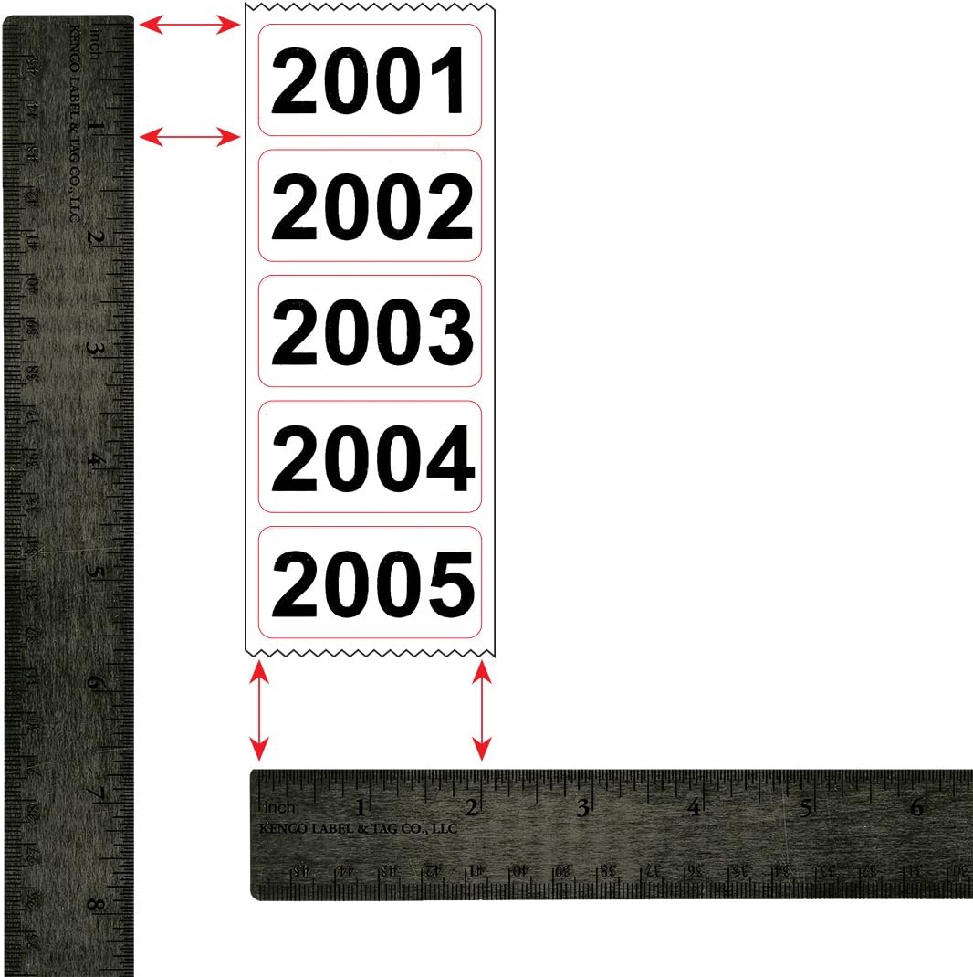 Consecutively Numbered Labels Self Adhesive Durable Vinyl- Measure: 2" X 1" by Kenco (ROLL 2001-2500) - Image 3