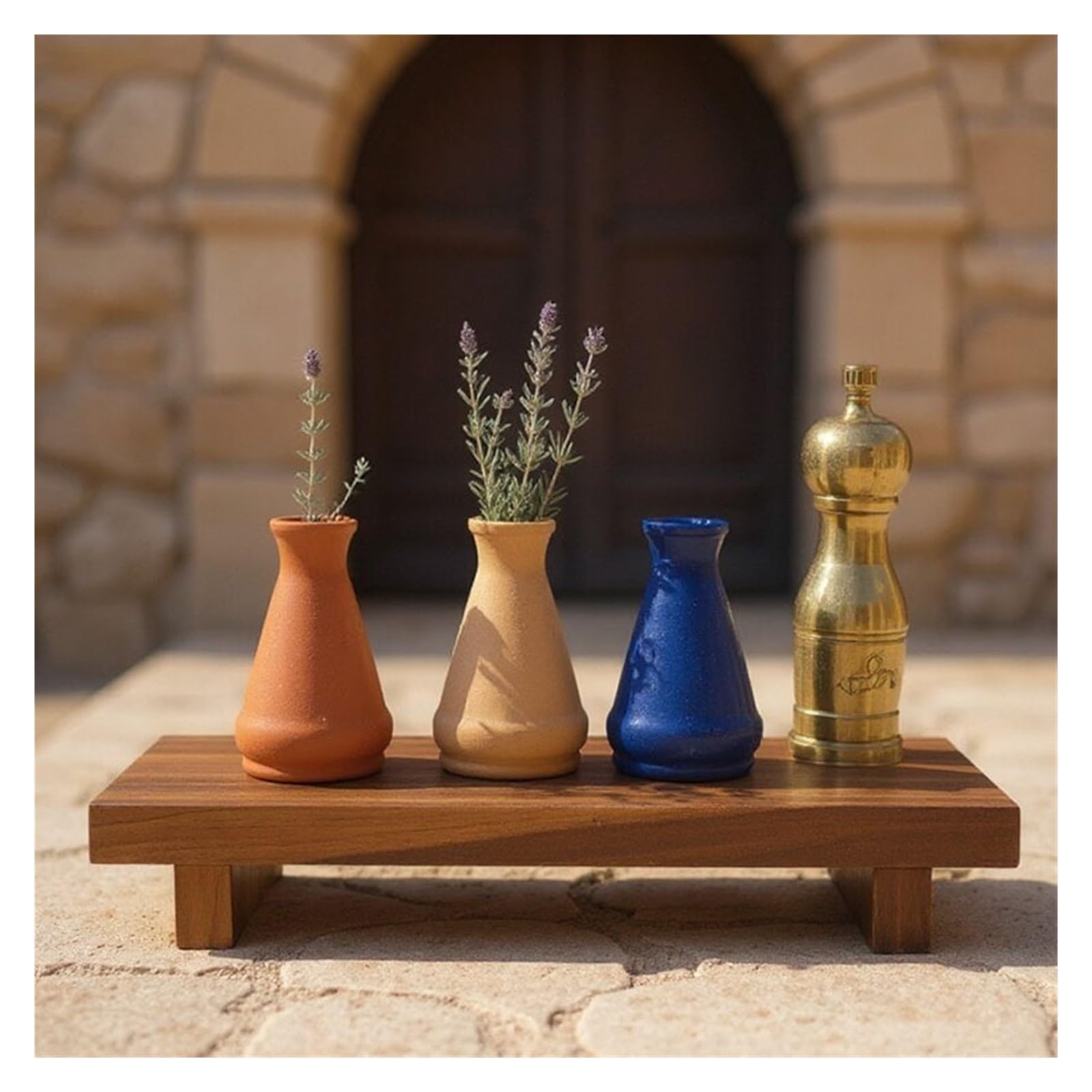 Elegante bandeja de silicona blanca – Jabonera de madera retro versátil y decorativa para macetas y accesorios de baño y decoración elegante del hogar