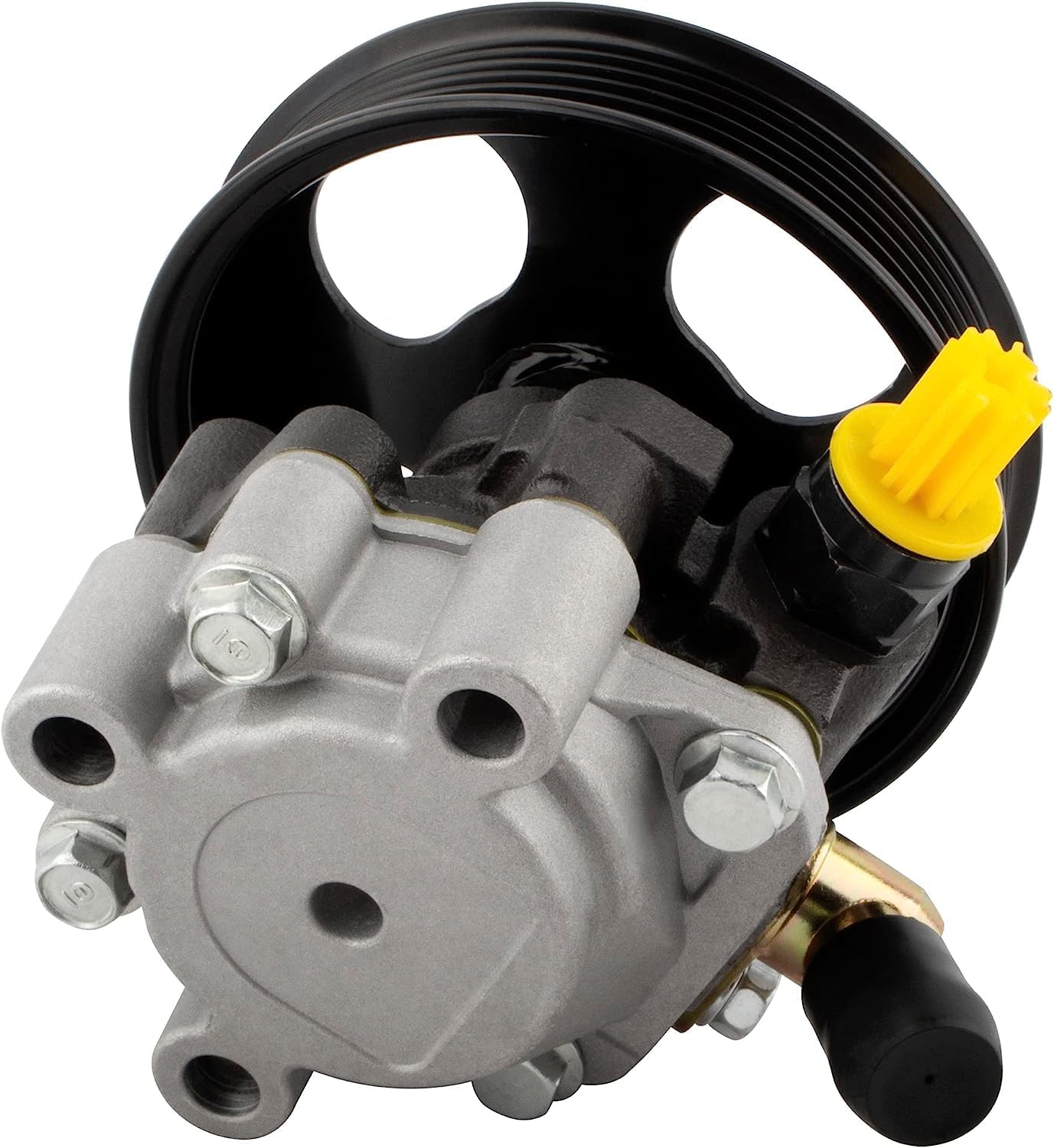 Power Steering Pump, with Pulley, For Mercedes-Benz ML320 1998-2003 3.2L, ML350 2003-2005 3.7L, ML430 1999-2001 4.3L, ML500 2002-2005 5.0L, ML55 AMG 2000-2003 5.4L 5.5L