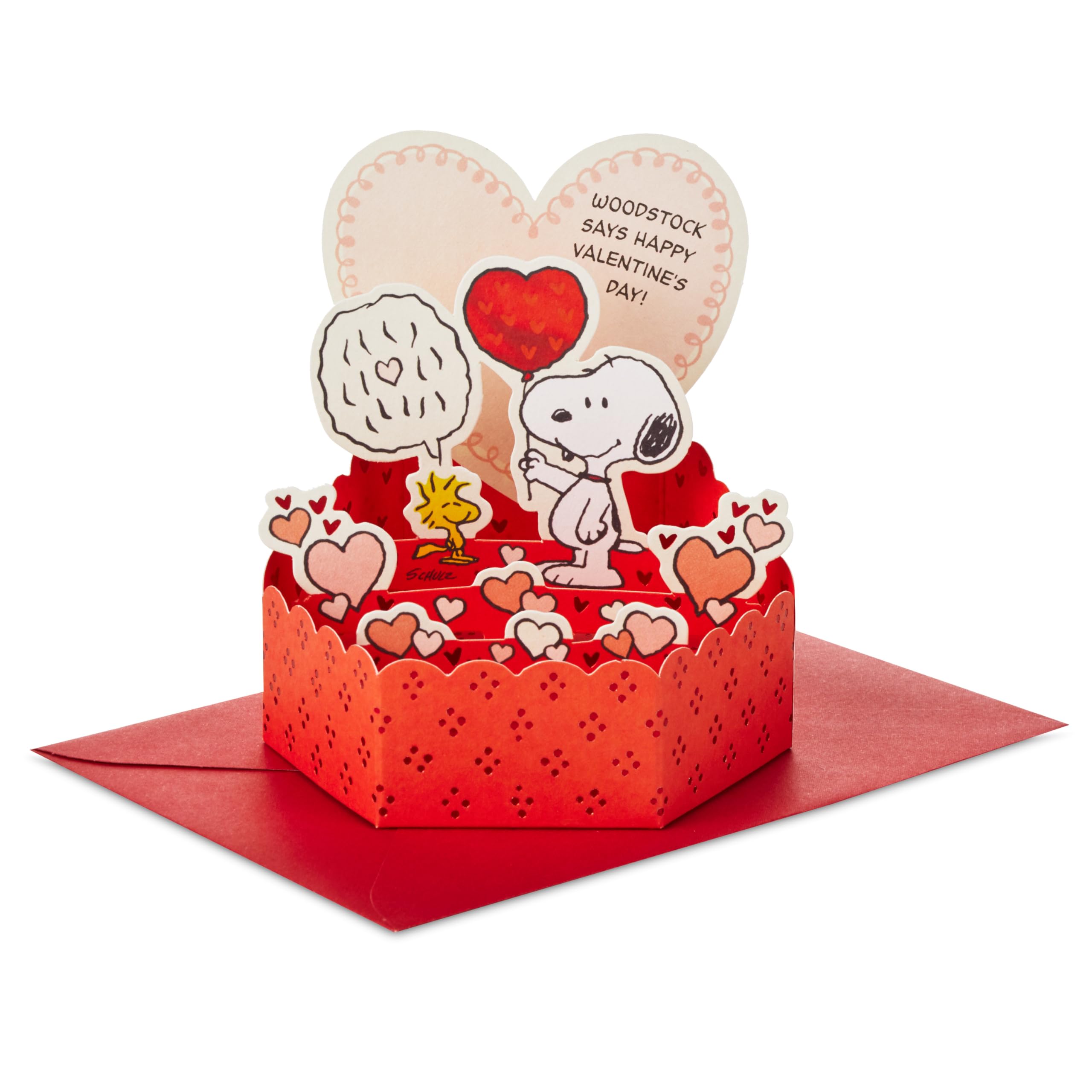 NobleWorks Biglietto Di San Valentino Con Elefante - 12,7x17,8 Cm Con Busta, Design Animali Sull'albero, Interno Vuoto Per Messaggio