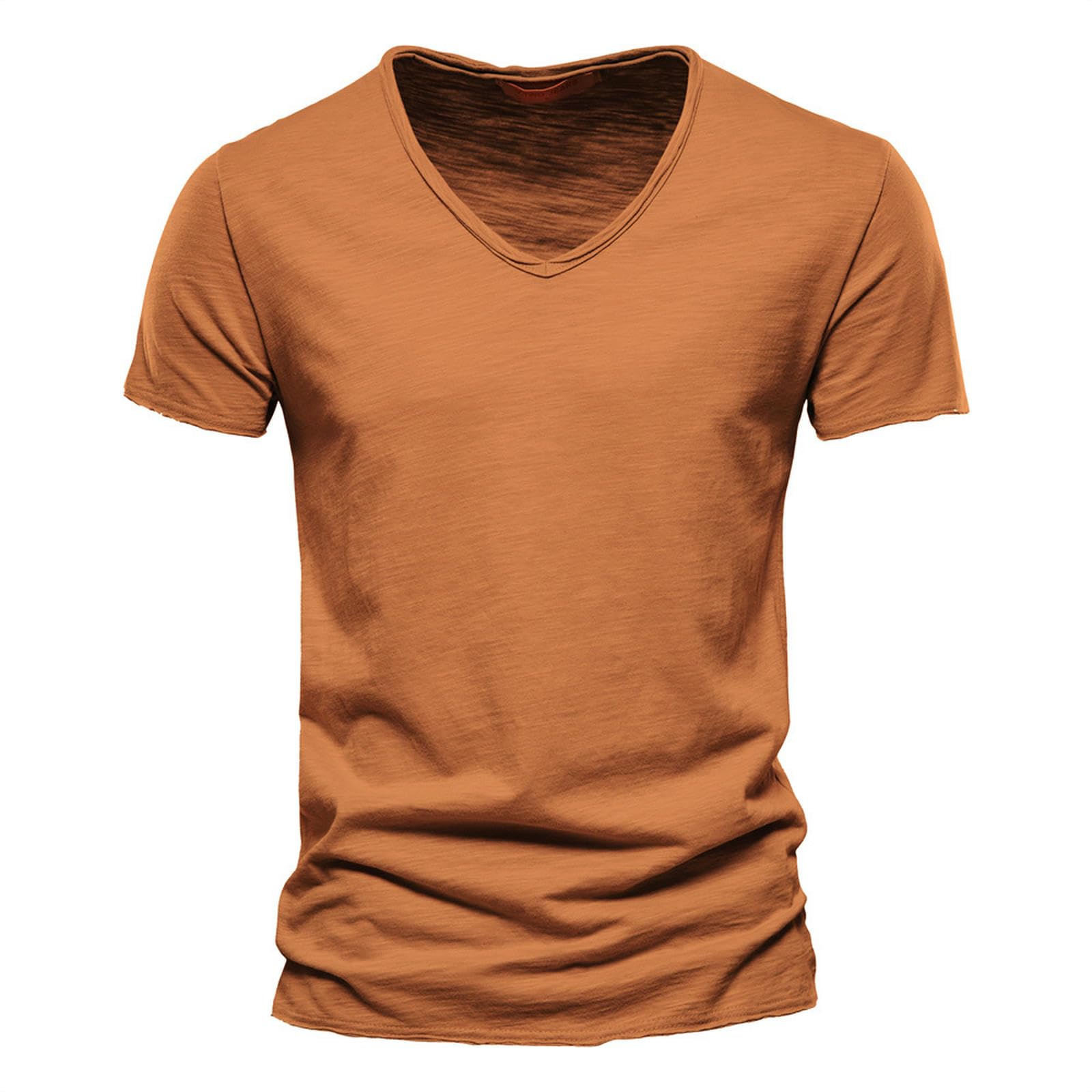 T-shirt en v pour hommes coupe européenne de qualité supérieure