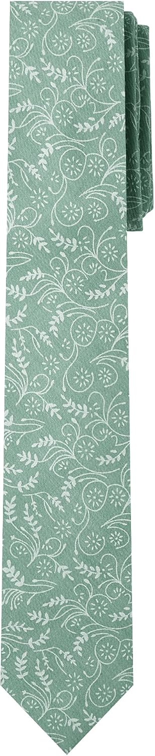 Jacob Alexander Men's Slim Width 2.75" Floral Neck Tie