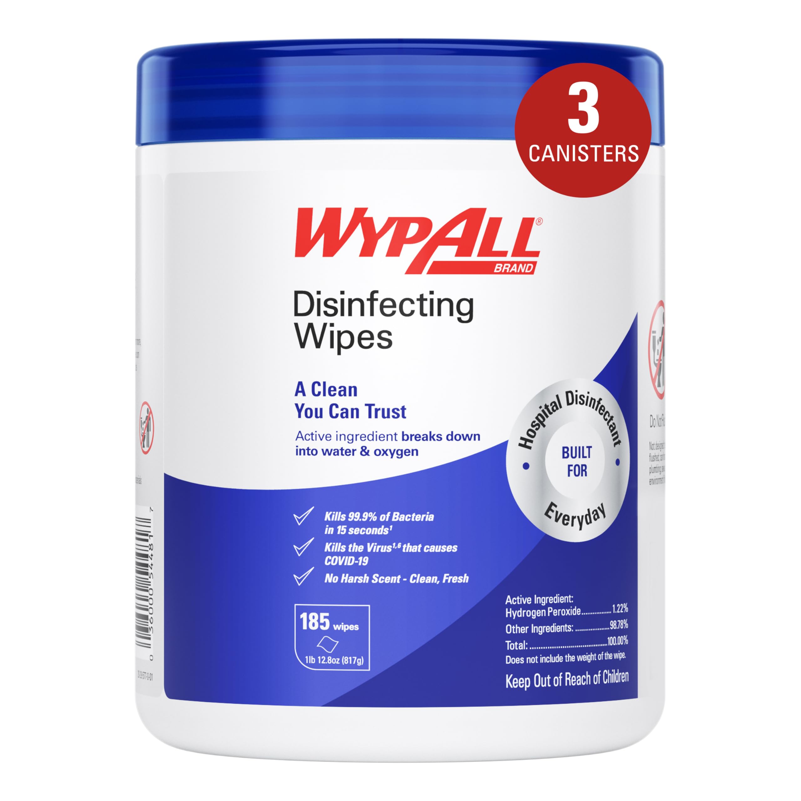 Amazon.com: WypAll® Brand Disinfecting Wipes (54481), Hydrogen