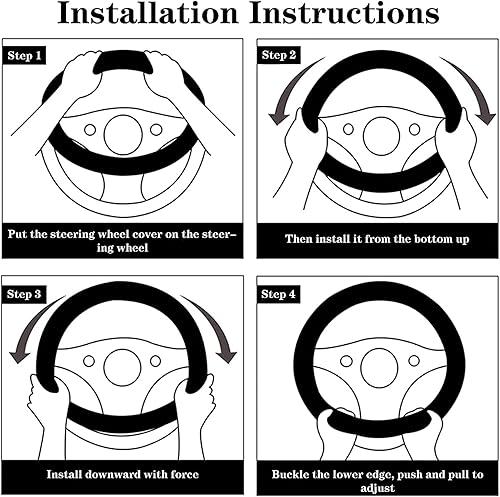 Miniatura 7 de 1 juego de 6 fundas esponjosas para volante para mujeres y niñas, incluye funda de volante de piel suave, posavasos de automóvil, llavero de felpa