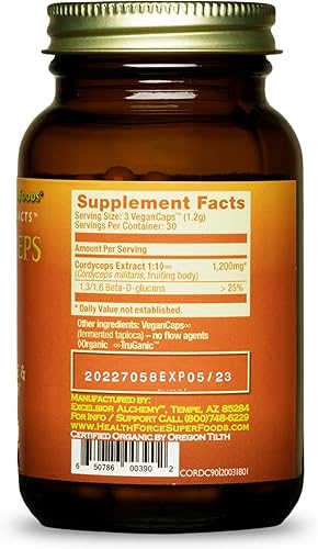 Miniatura 2 de HEALTHFORCE SUPERFOODS Integrity Extracts Cordyceps  90 VeganCaps