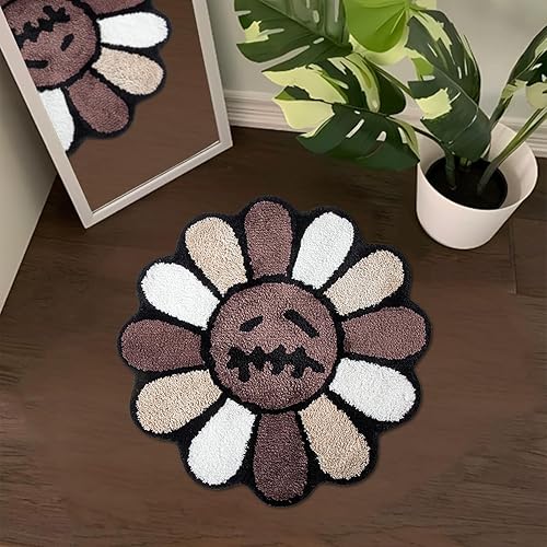 Miniatura 23 de Trippy Alfombra de Cara Feliz Alfombras Geniales Tufted de Secado Rápido Tapetes de Baño para Baño Antideslizantes Tapete de Baño Absorbente de Agua
