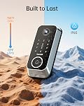 Smart Front Door Lock Sets: 2K HD Camera Lock with Doorbell Kits, Hornbill Fingerprint Keyless Entry Door Lock with Handles, WiFi Deadbolt(only 2.4G) for Remote Control, APP/Alexa/PIR, Silver