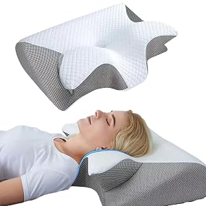 Sleep Apnea Body Pillow Side Sleeper Pillow Orthopedic Bed Pillows for Side Back Stomach Sleeper Ergonomic Contour Memory