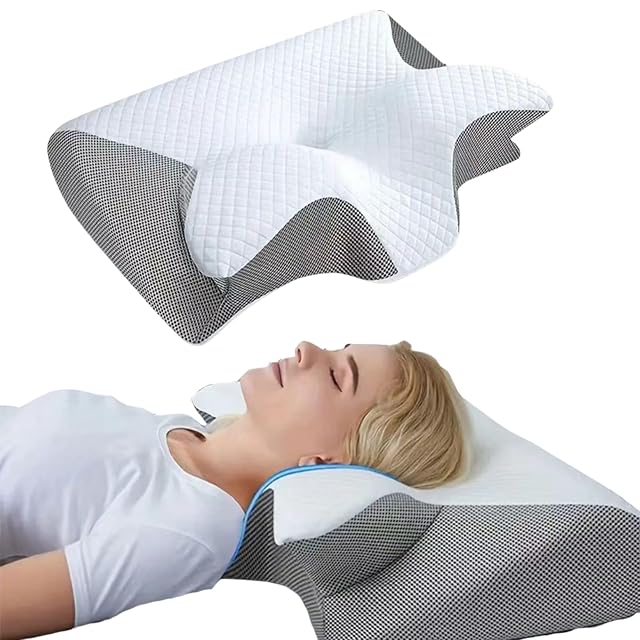 Sleep Apnea Body Pillow Side Sleeper Pillow Orthopedic Bed Pillows for Side Back Stomach Sleeper Ergonomic Contour Memory