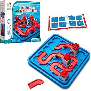 SmartGames Temple Connection Board Game, a Fun, STEM Focused Path-Building Brain Game and Puzzle Game for Ages 7 and Up - coolthings.us
