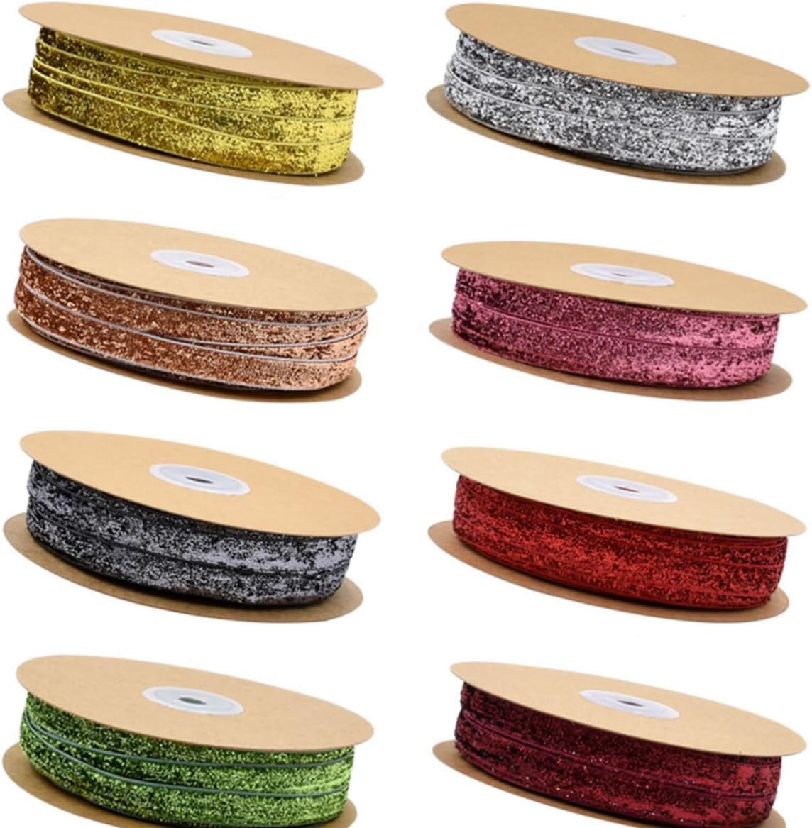 Golden Flocking Ribbon Wrapping Band for Clothing and Headwear Xmas image 5