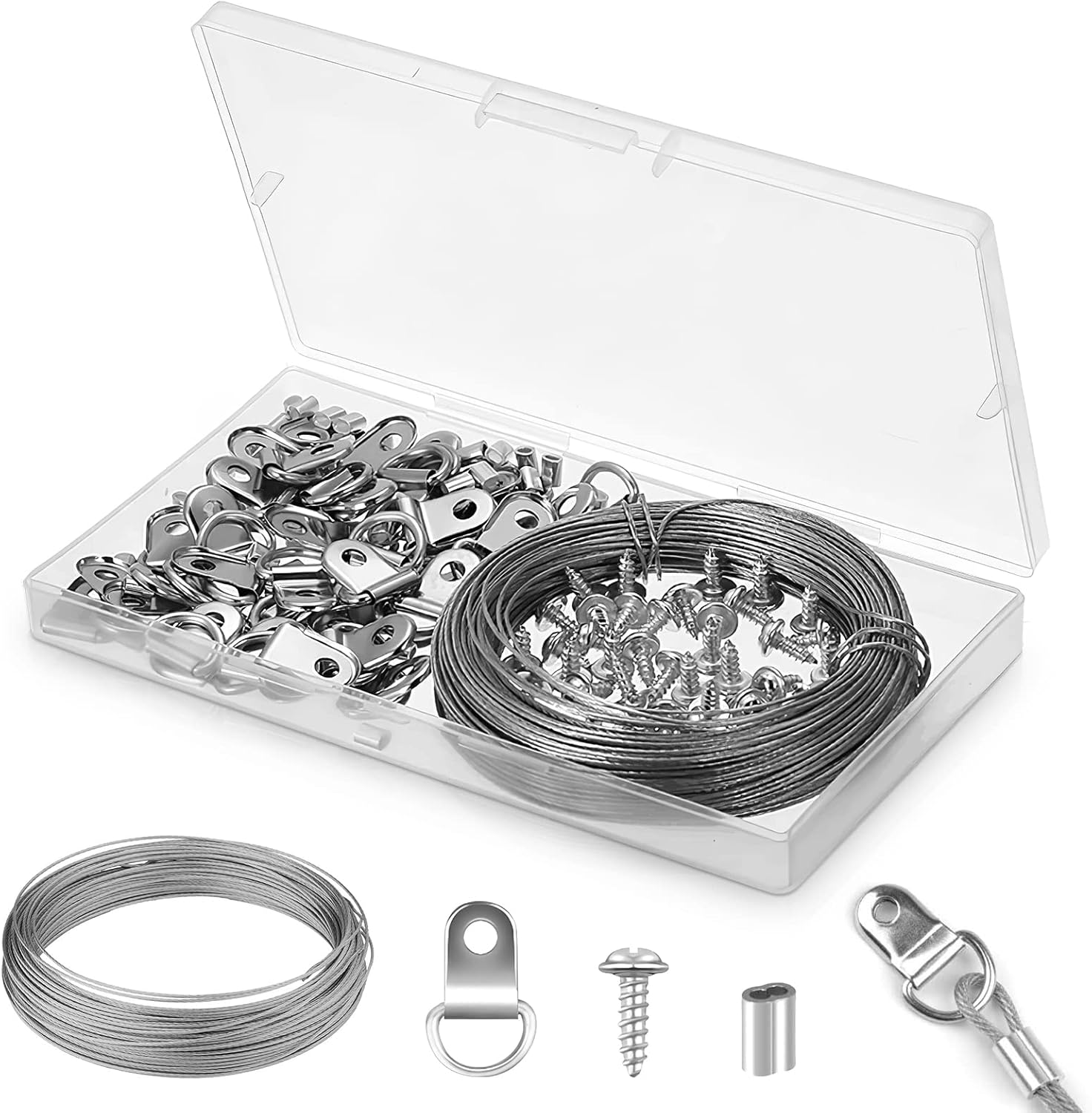 Picture Hanging Wire, 131 Pcs Picture Frame Hanging Wire, Metal Picture