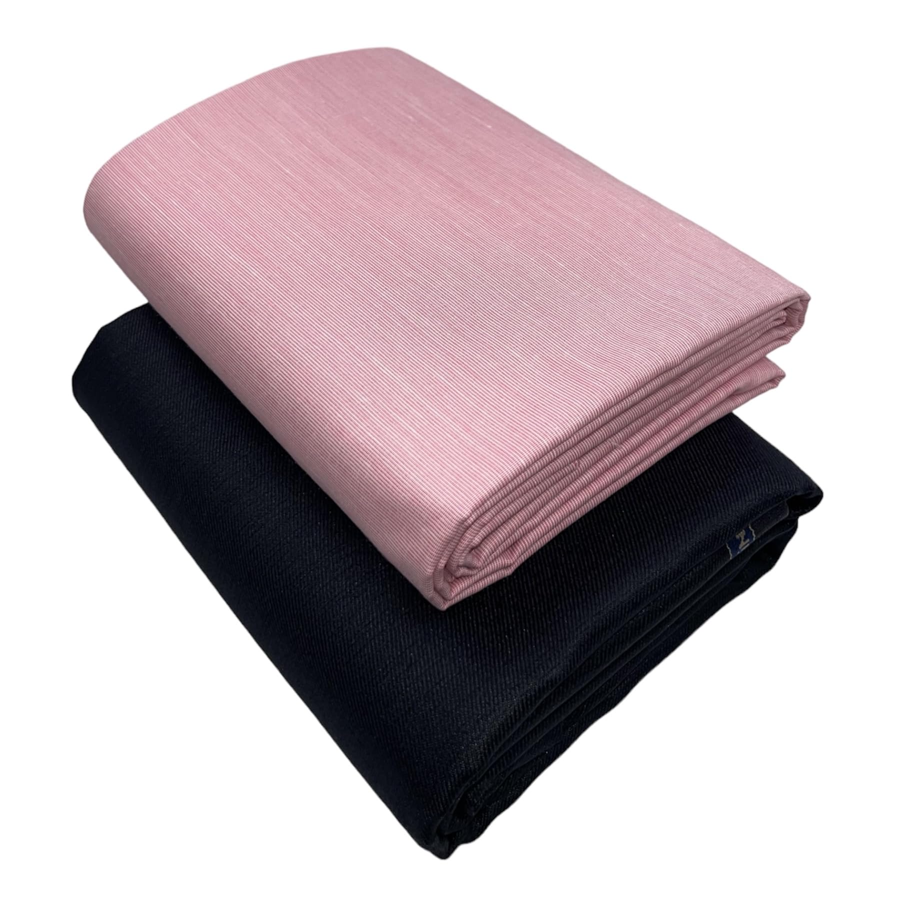 Premium Shirt and Trouser Fabric - Cotton Blend Material - 2.25m Shirt Cloth - 1.20m Pant Piece (Peach Shirt, Navy Blue Trouser)-image-15