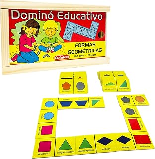 Jogo Educativo De Matemática Dominó de Formas Geométricas Carimbras