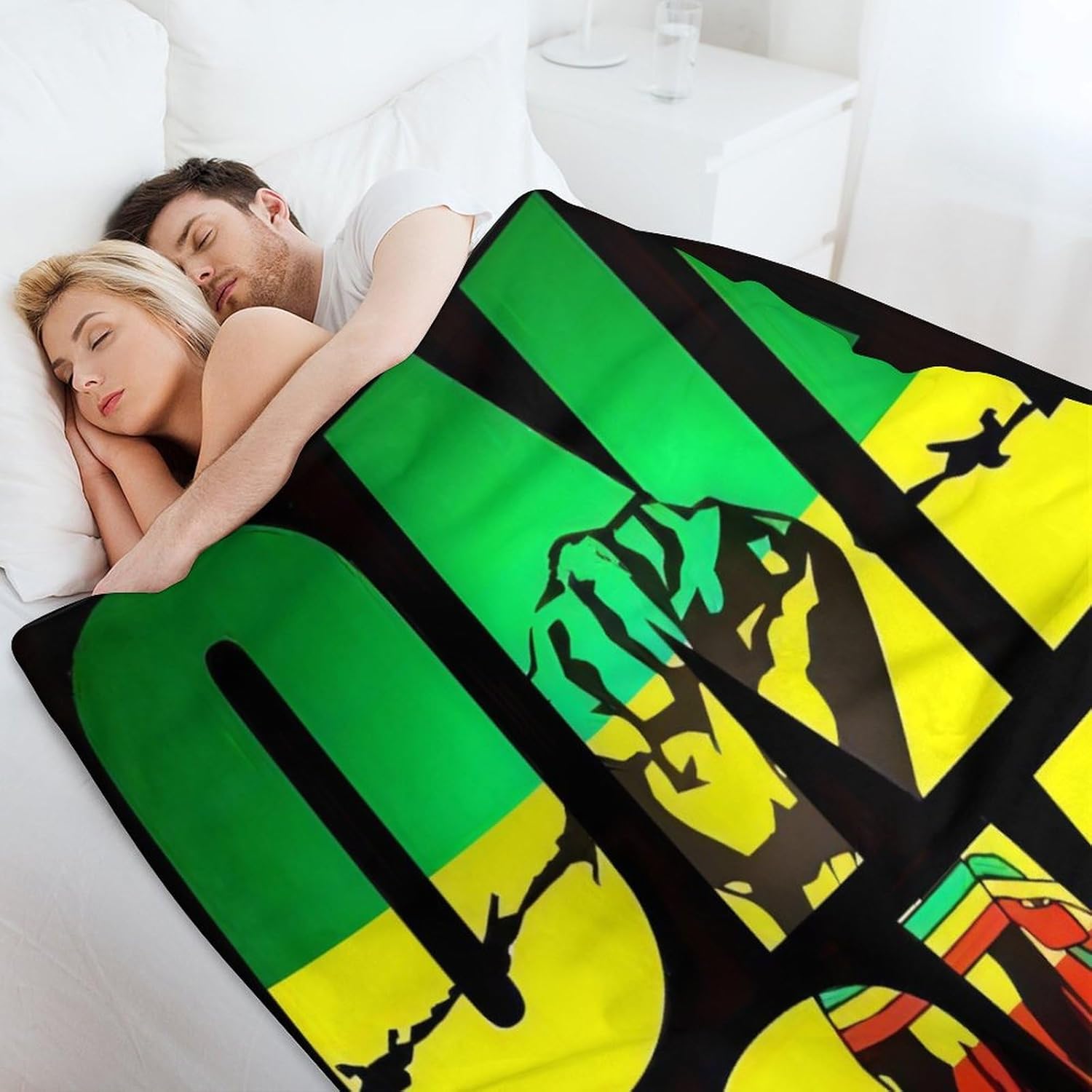 Rasta Jamaican Reggae One Love Blanket Soft and Warm Throw Digitally Printed Super Soft Micro Plush Blanket for Sofa Bed Living Room 50""*60""£¨130 * 150cm£©.