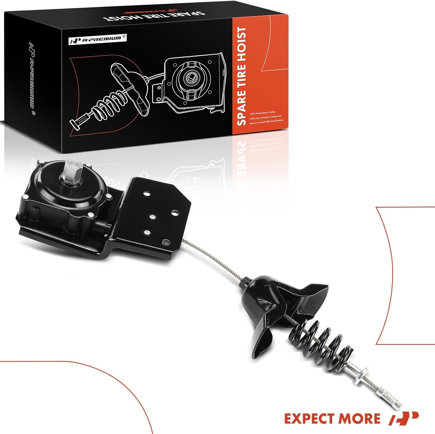 A-Premium Spare Tire Hoist Spare Tire Winch Carrier Compatible with Cadillac SRX 2004-2009, Replace# 15216683, 15251974