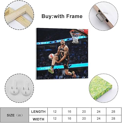 Miniatura 2 de EkSma Obi Toppin - Póster de movimientos clásicos de jugadores de baloncesto, lienzo para pared, pintura artística, decoración moderna para el