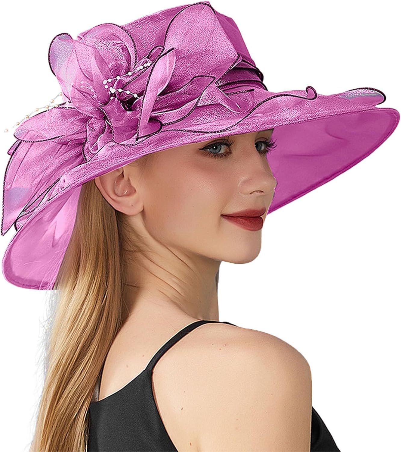 White Hats For Women Ruphedy Women Derby Church Dress Bucket Hat