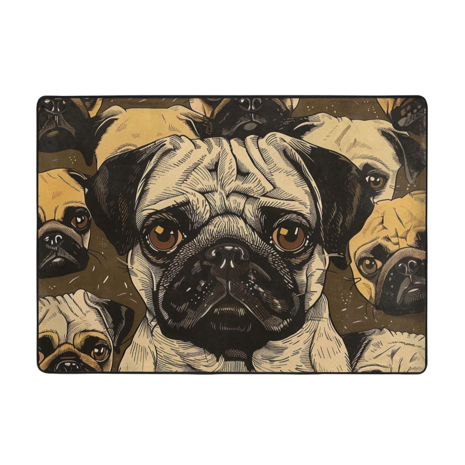 Tapis de chambre carlin déco douce pour salle de jeux et coin lecture