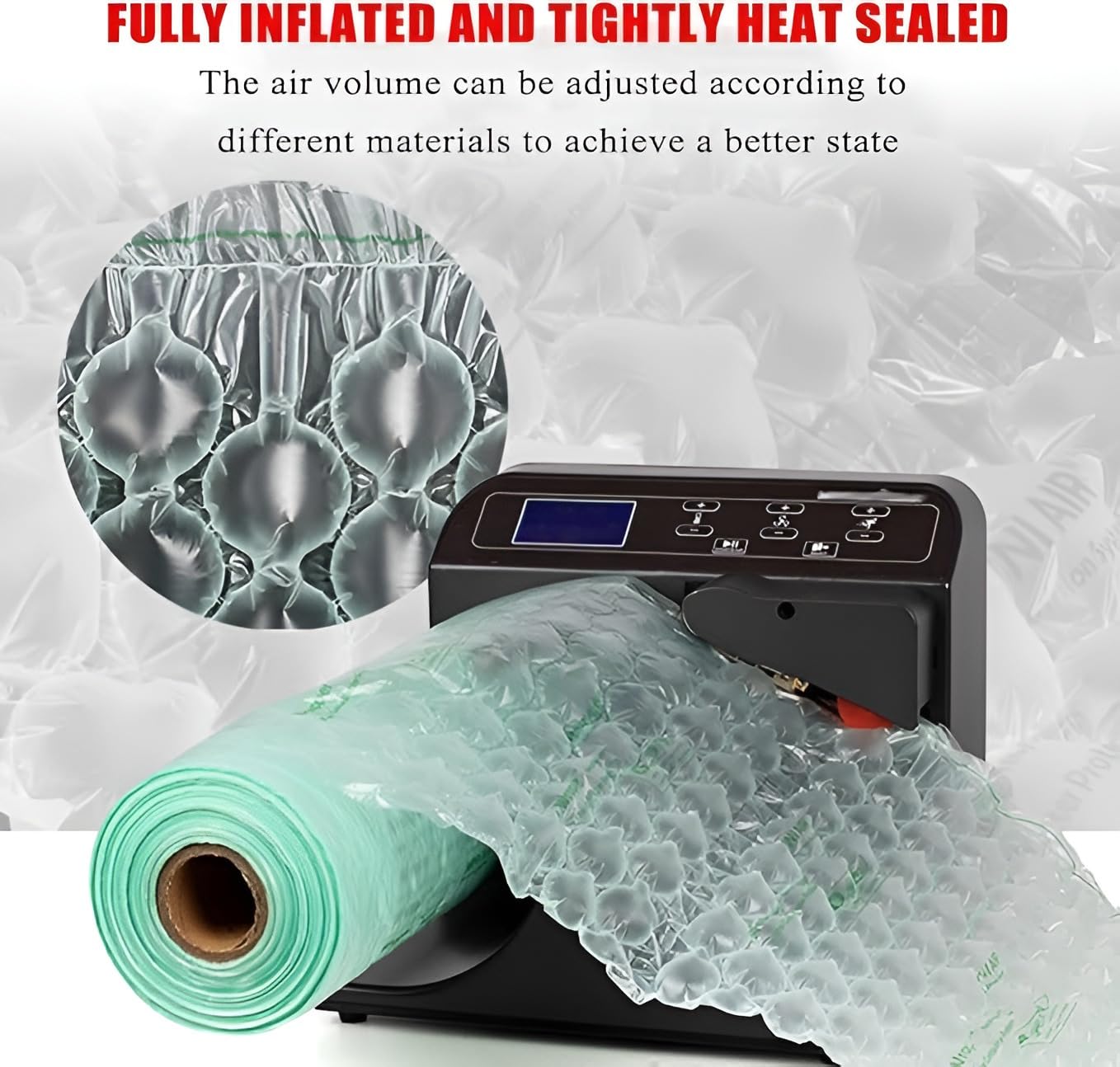 Machine à coussin d'air portable pour l'emballage, fabricant d'oreiller gonflable à grande vitesse pour l'expédition, l'entrepôt, la logistique, l'emballage industriel