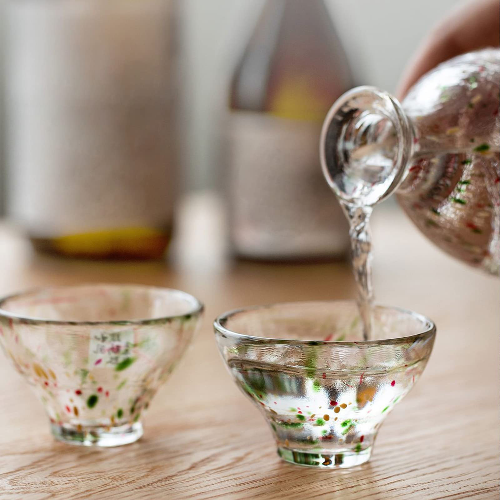 Tasses à thé japonaises en verre faites à la main, tasses à saké japonais, tasse à thé Kung Fu 6 styles