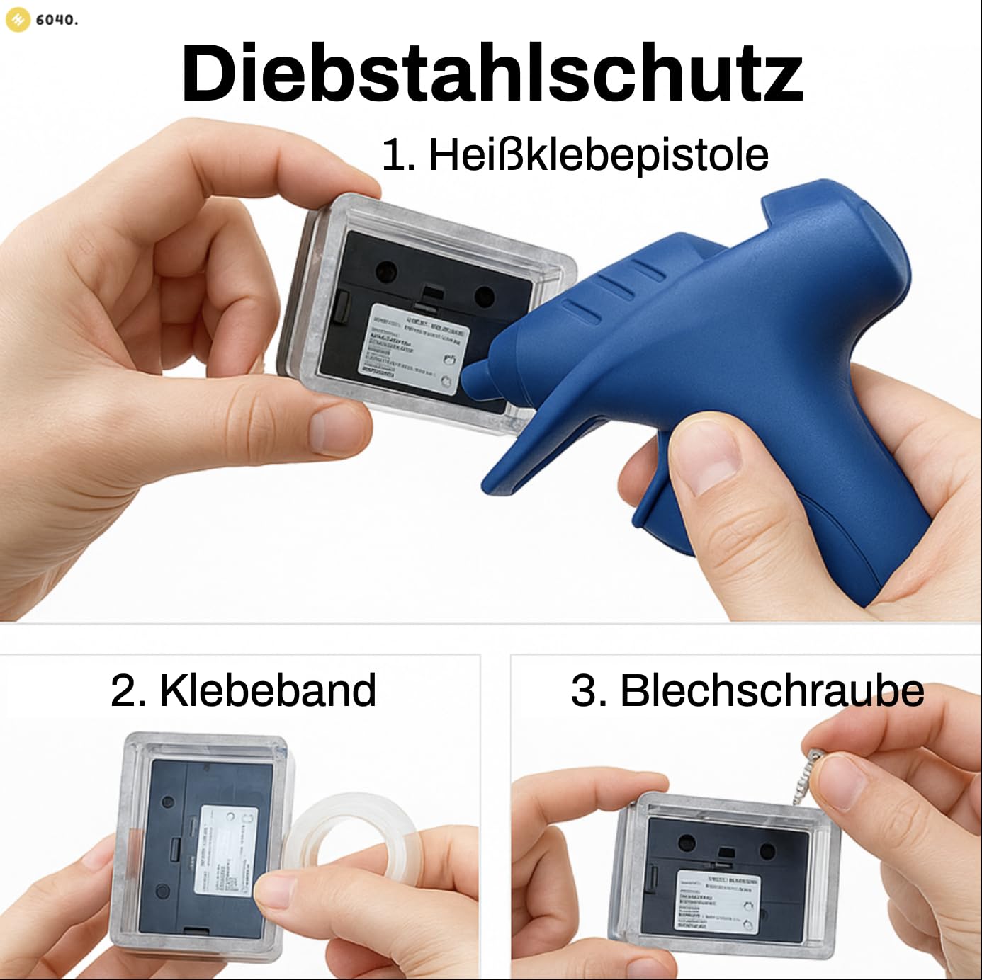 Solar Zaunleuchte LED 6er Pack – Zaunbeleuchtung für Doppelstabmattenzaun Neutralweiß 4000K IP65