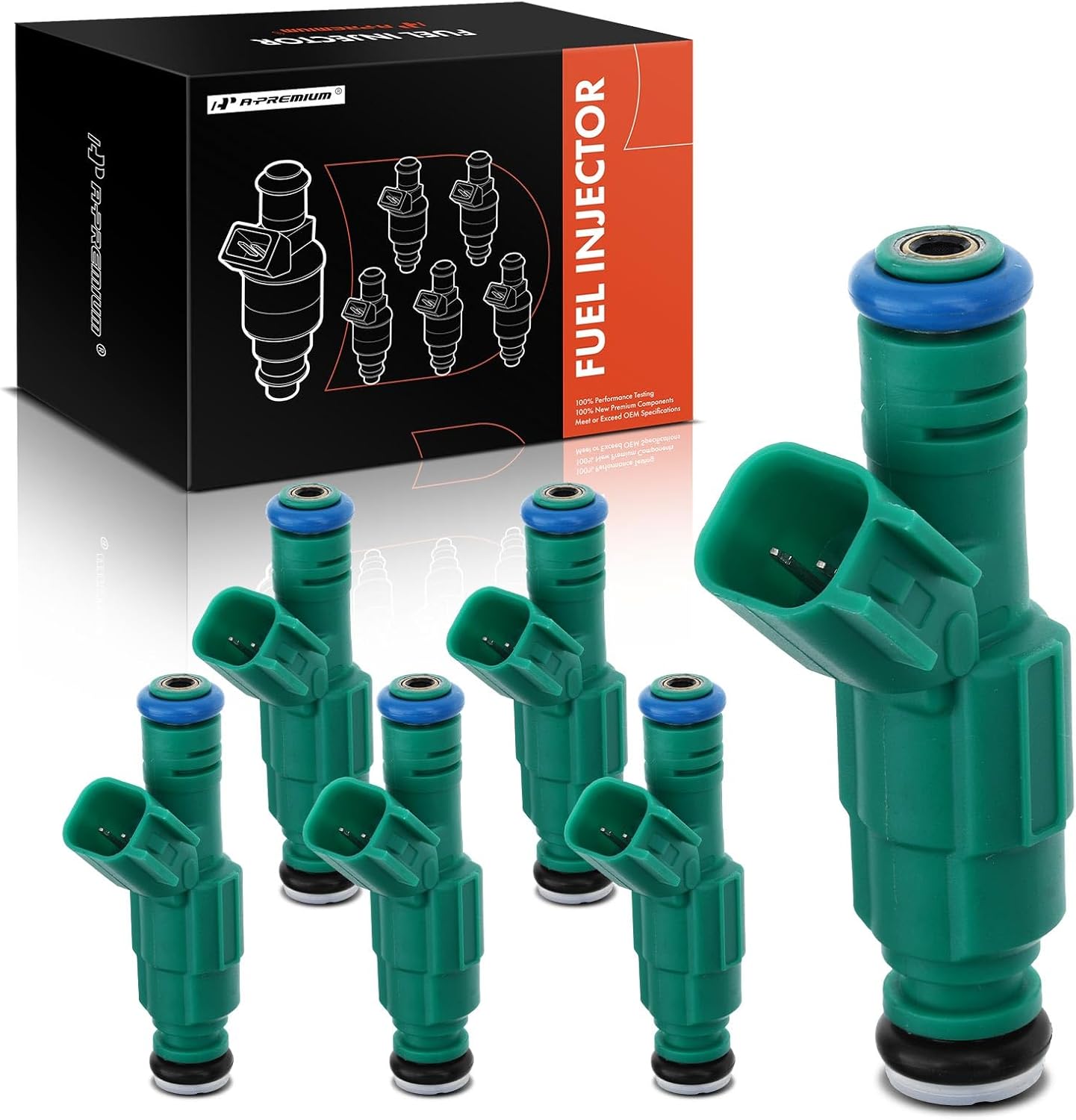 A-Premium Fuel Injectors Compatible with Dodge Grand Caravan & Chrysler Town & Country 2001-2007, Voyager 2001-2003 3.3L, Set of 6, Replace# 812-12141, 0280156007