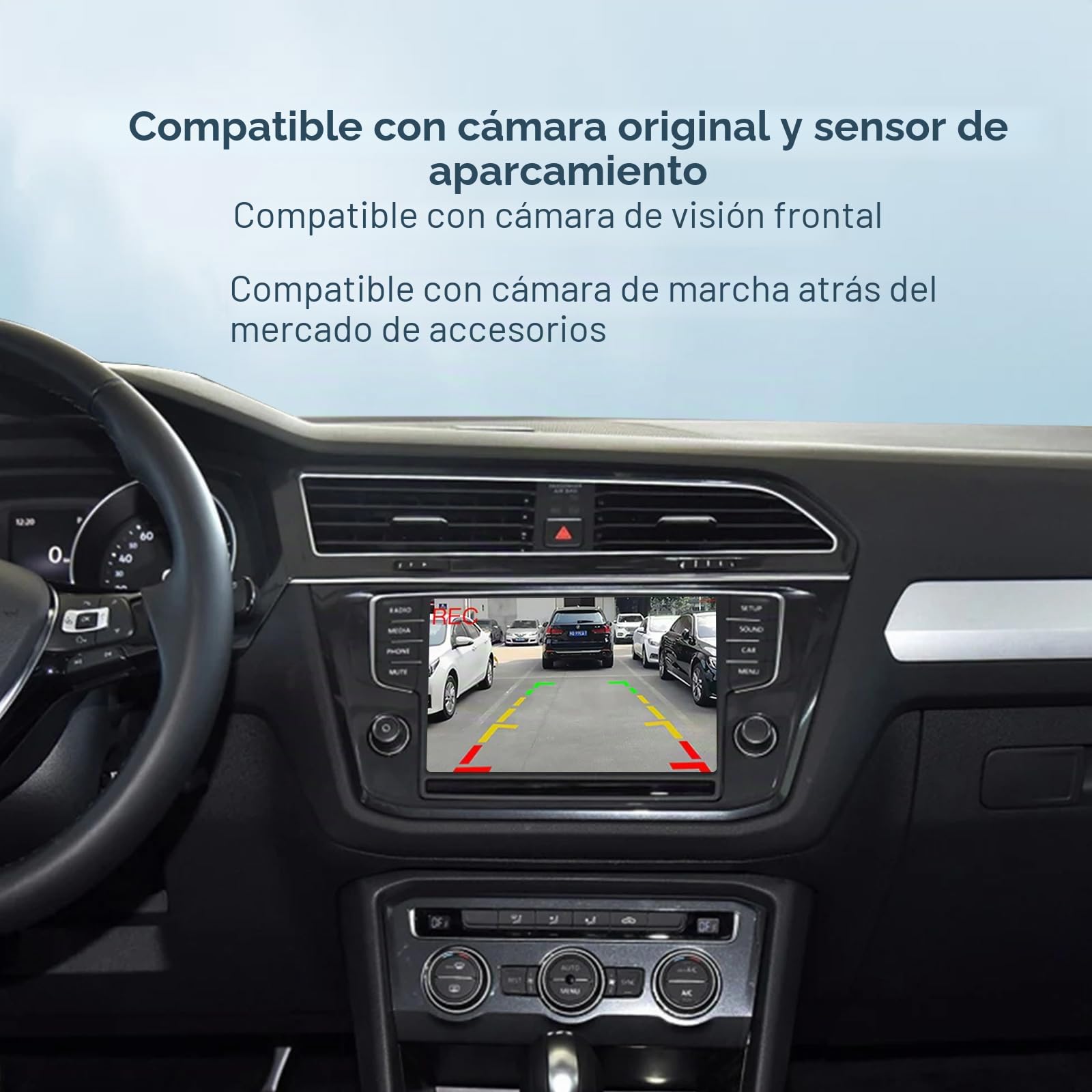 Módulo de coche inalámbrico Carplay Android Auto para Volkswagen Skoda Octavia Golf7 Polo Passatcon Seat Leon GTI MIB/MIB2 System, compatible con Mirrorlink y funciones de coche OEM