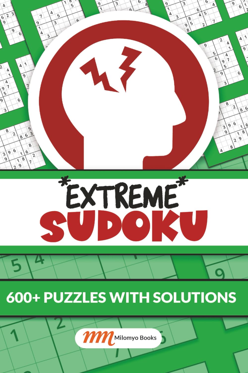 Extremely Difficult Sudoku Book for Adults: Sudoku Puzzles 600 Vol.15 for Hardcore Puzzle Enthusiasts