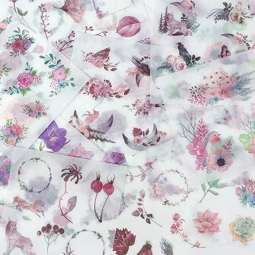 Miniatura 2 de allydrew Washi - Juego de calcomanías para álbumes de recortes, lavanda (20 hojas)