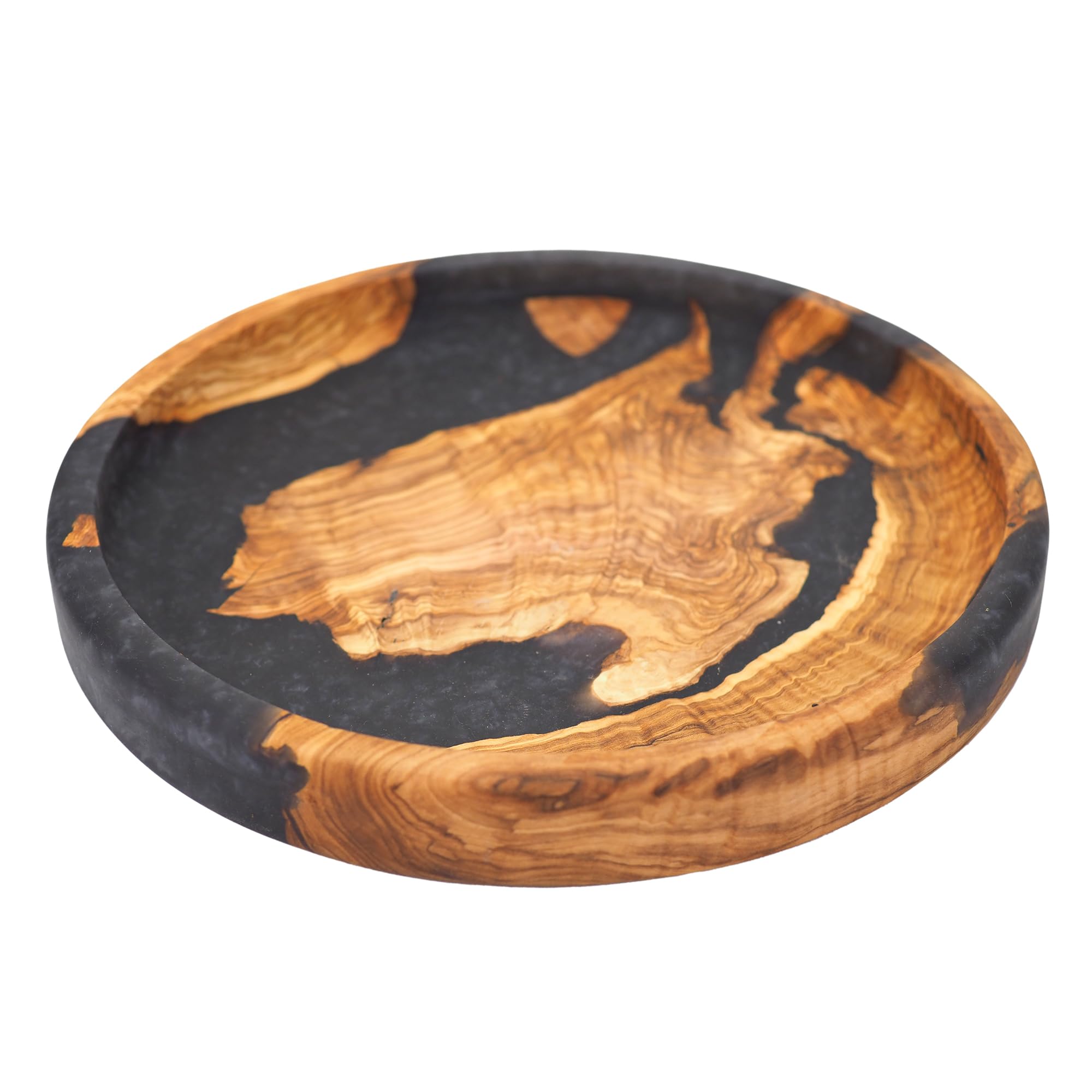 Olivarte Epoxy Wide Serving & Salad Plate Olive Wood 15.74"x7.68"x1 - View #9