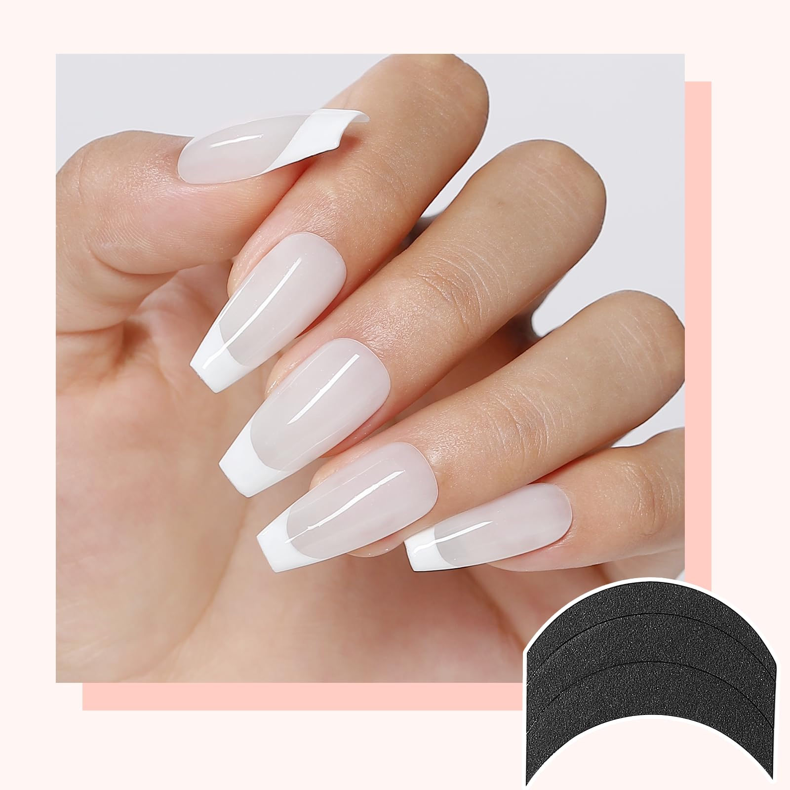 Amazon.com : TAYE Milky White French Gel Nail Polish Set, 2 Colors