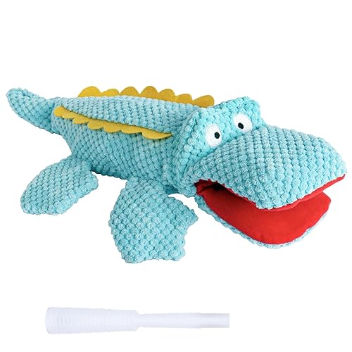 SCHITEC Squeaky Dog Toys, Crinkle Plush Water Bottle Toy with