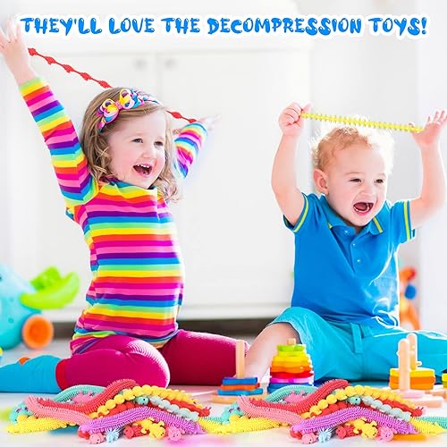 Miniatura 5 de Juguetes sensoriales para ansiedad de cuerda elástica, juguetes de fideos sensoriales a granel, gusanos a granel, juguetes para ansiedad para