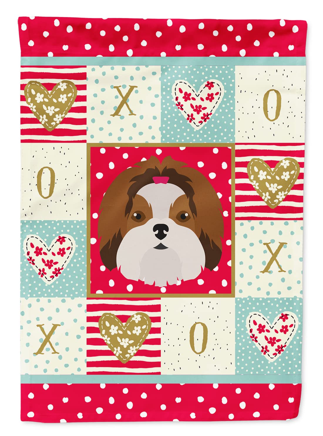 Drapeau de maison Imperial Shih Tzu Love célébration de votre animal en toile grand format multicolore