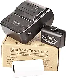 Mini Impressora Termica Portatil de Recibos 80mm Bluetooth Android IOS Goldensky GS-MP80M