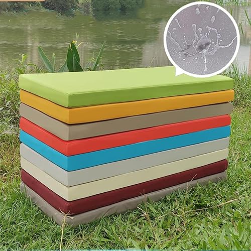 Cojín de banco impermeable personalizado para muebles de patio al aire libre, resistente a la decoloración, cojín de asiento de banco de interior,
