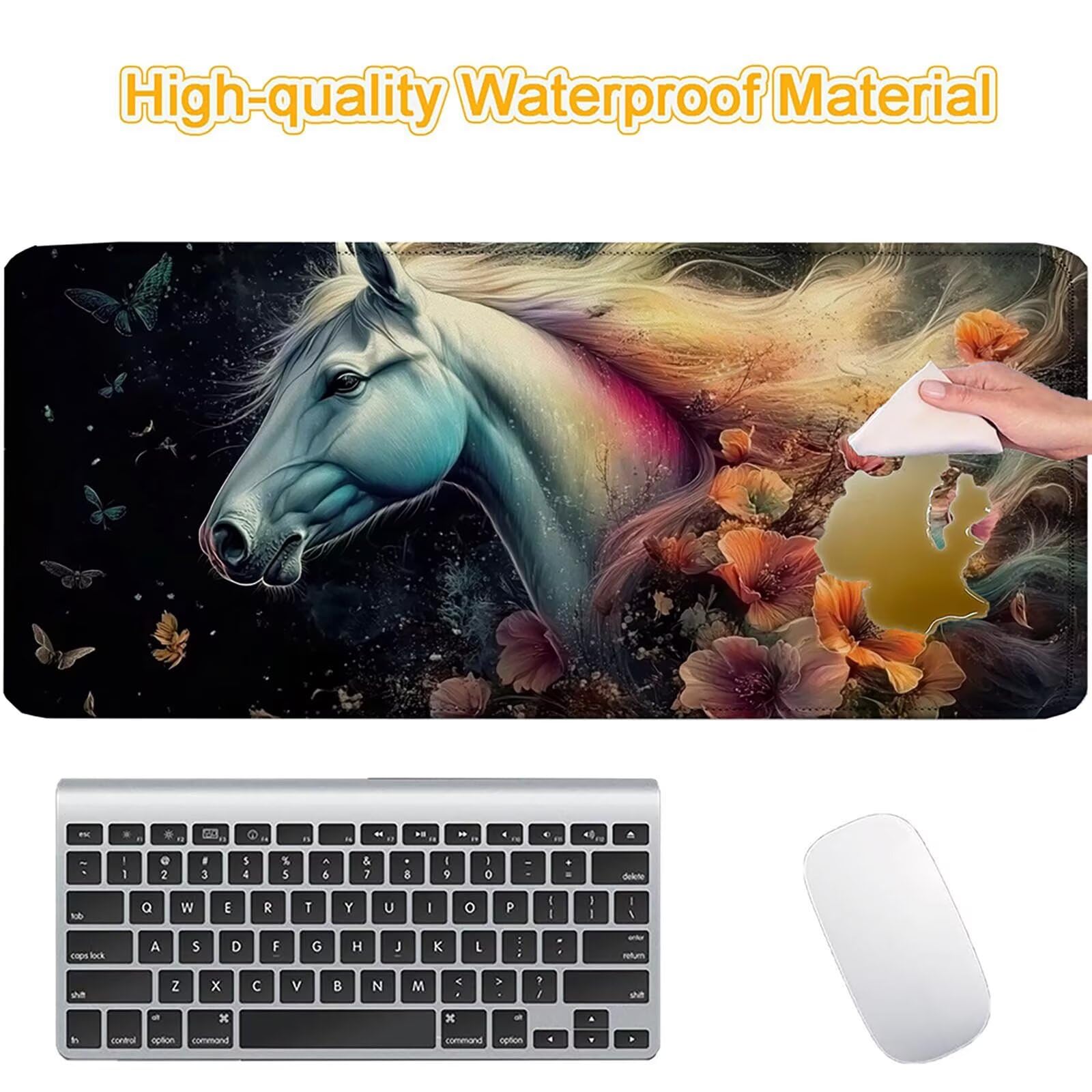 Tappetino Mouse 900x450mm | Superficie Ultra-Liscia | nero 0-z284