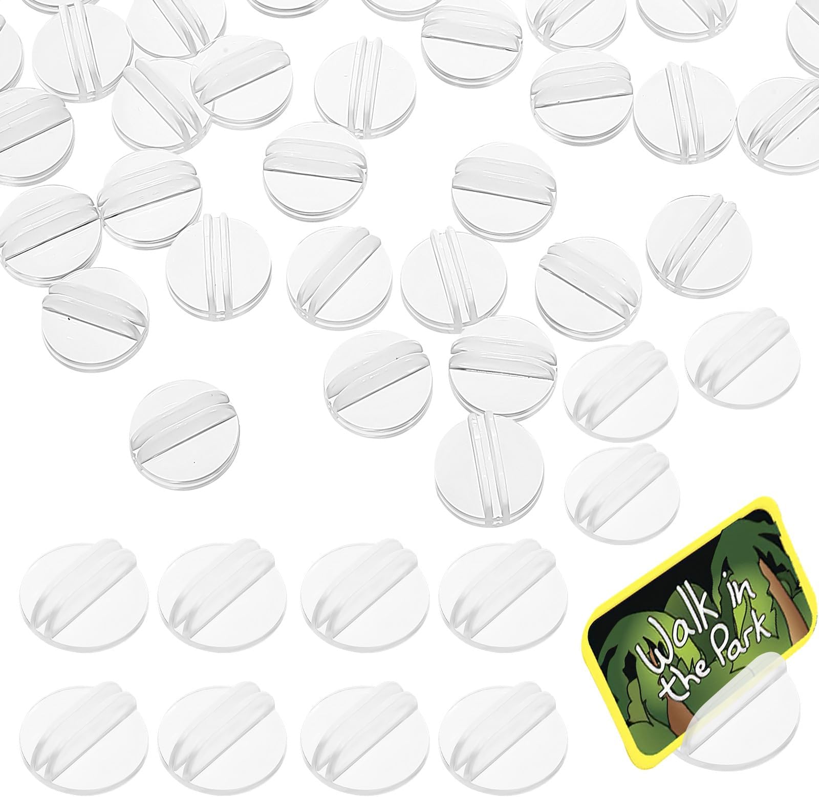UKCOCO 50pcs Round Board Game Card Holders 24mm X 10mm for Adults and Seniors Hands-Free Playing Card Organizers for Party Games and Board Supplies