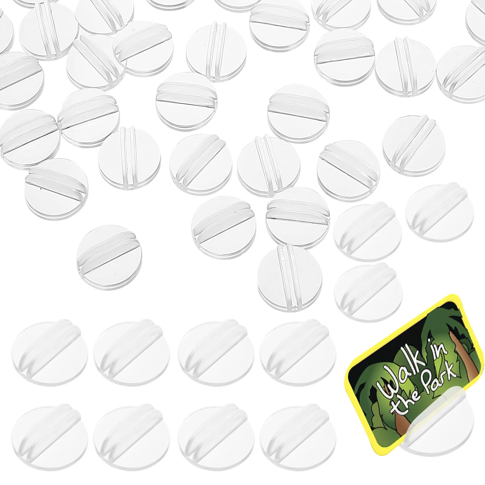 UKCOCO 50pcs Round Board Game Card Holders 24mm X 10mm for Adults and Seniors Hands-Free Playing Card Organizers for Party Games and Board Supplies