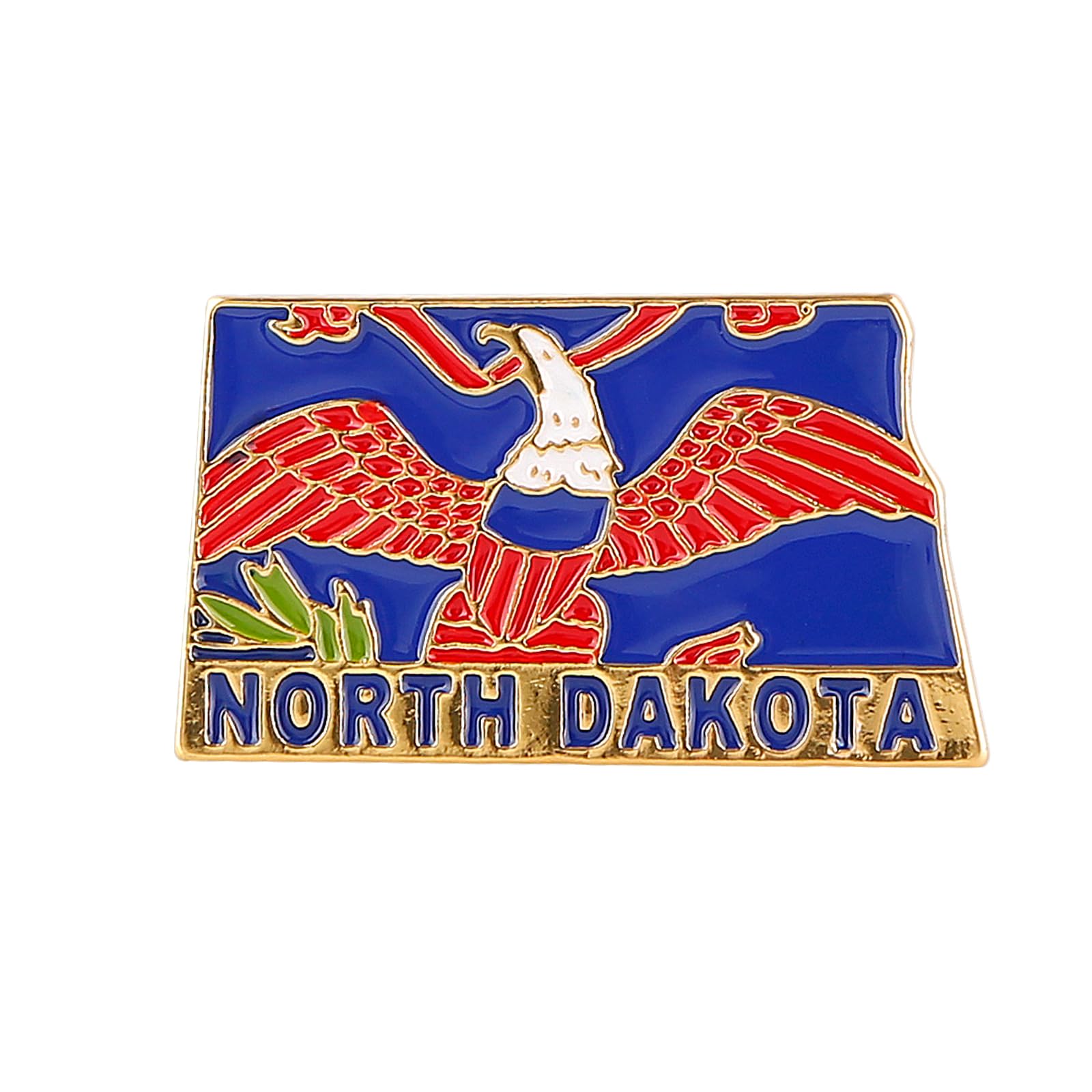 State Shaped Map Lapel Metal Pin Enamel Brooch Keepsake Beautifully Designed for Backpack Hat