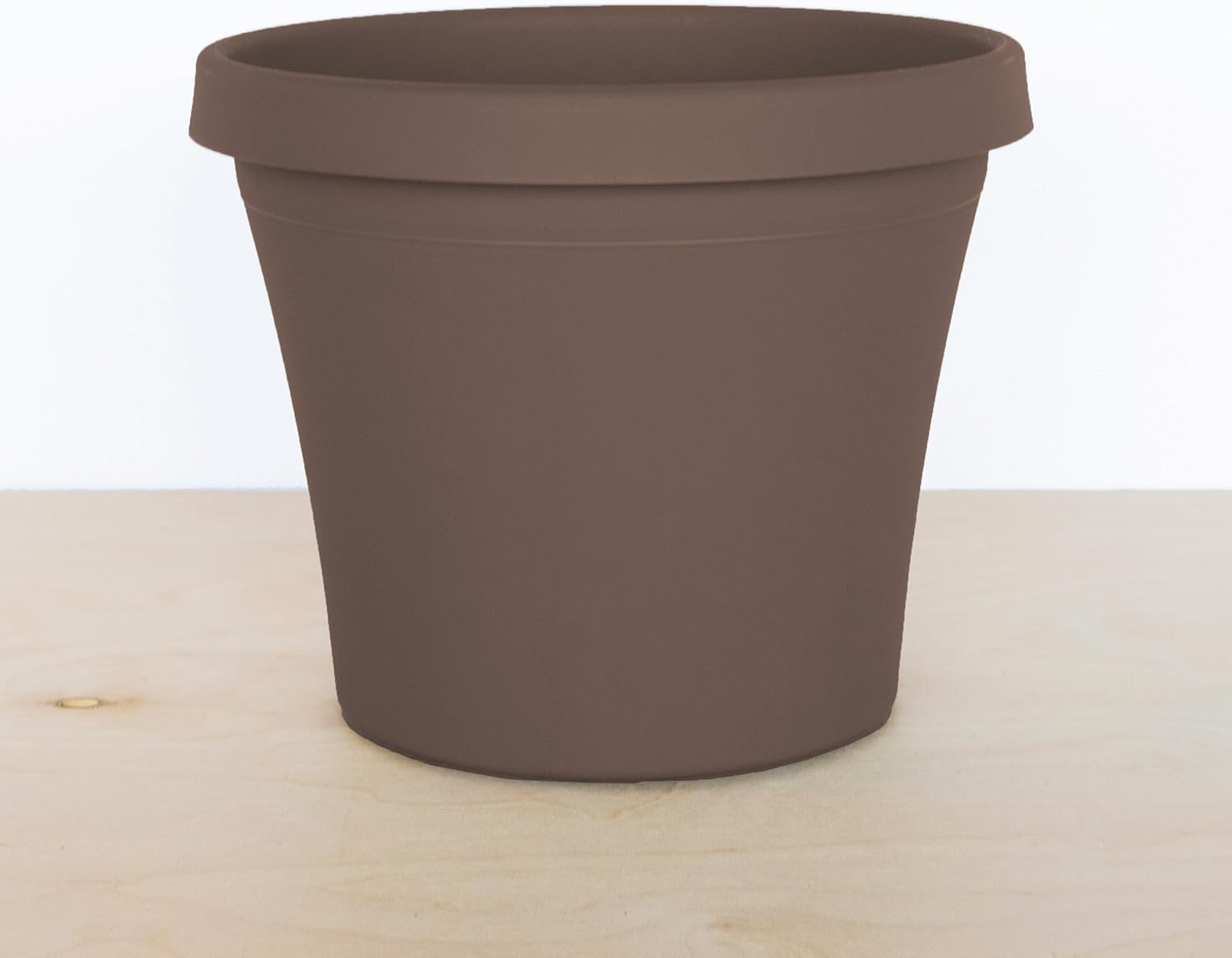 Chocolate Tapered Traditional Indoor Outdoor Planter