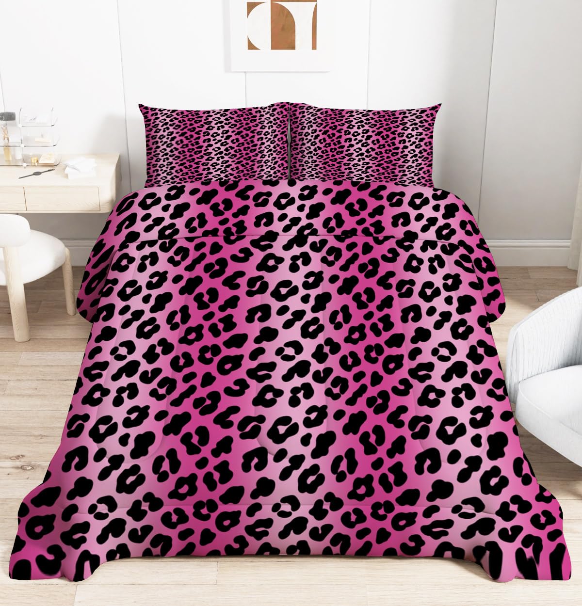 『 Pink Leopard family 』by Zuberi 60*60cm Exclusive Vintage Pink Leopard Statues – Dogwood Lifestyle