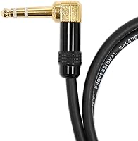 Vista 2 de Audio2000's C26006 - Cable TRS de ángulo recto a 1/4" TRS de 6 pies y 1/4 pulgadas