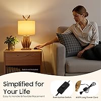 Vista 3 de Linda lámpara de mesa de conejo, lámpara de noche creativa con bombilla E27, decoración de luz LED para oficina, sala de estar, lectura