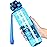 OLDLEY Water Bottle, 32oz Motivational Sports Water Bottle with Time Marker - Times to Drink - Tritan, BPA Free, Wide Mouth Leakproof, Glacial Blue (1 Bottle)