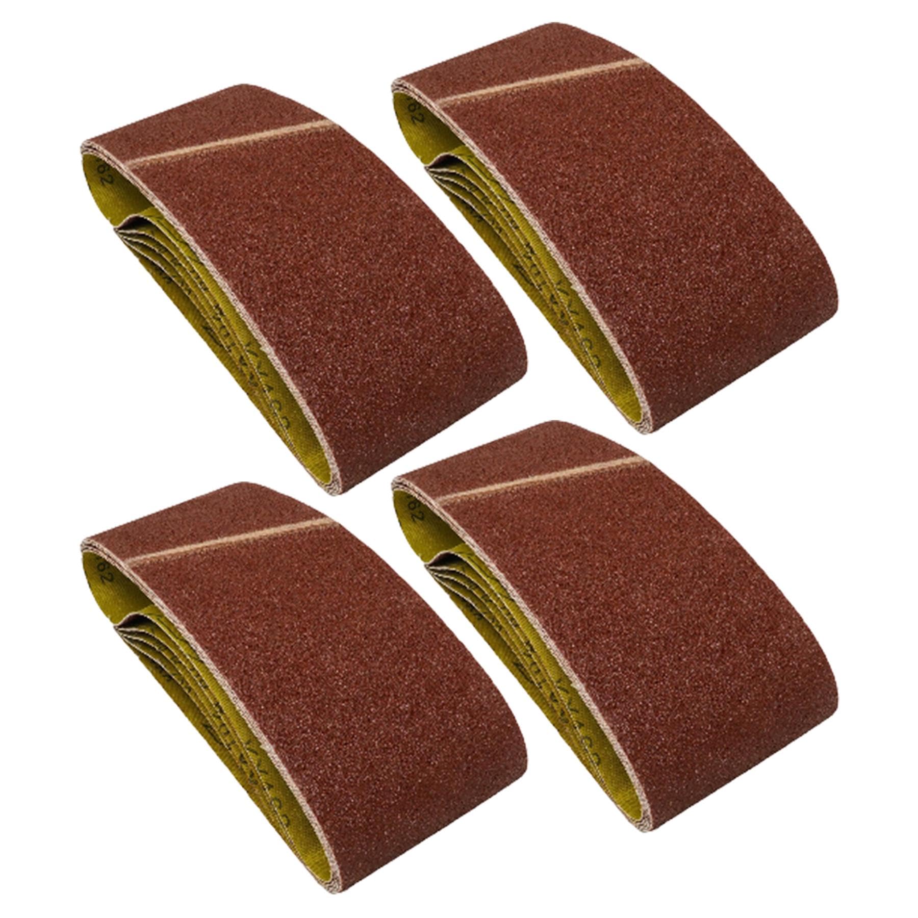 Dapetz Black ® Sanding Belt 100Mm X 610Mm, Sander Belts 40 Grit For Belt Sander, For Grinding, Sharpening And Derusting (20 Pieces) Coarse Sander Sheets Sanding Belts Compatible With Makita