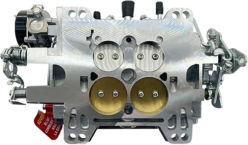 Miniatura 4 de 1826 18026 - Repuesto de carburador de 4 barriles para carburador Thunder AVS de 650 CFM, acabado satinado, orificio cuadrado todoterreno