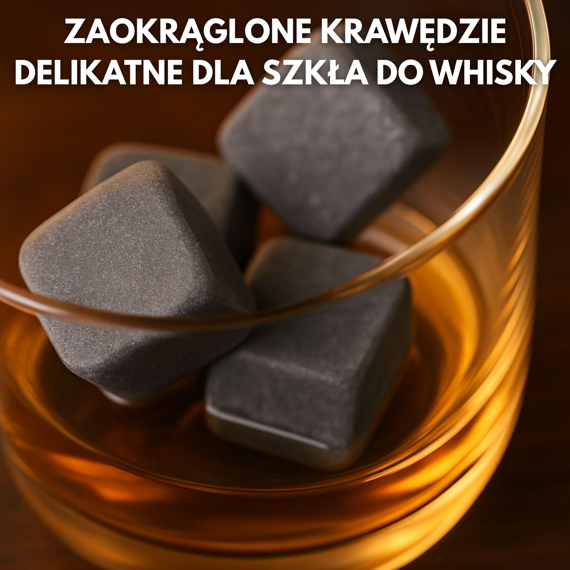 Zestaw 9 kamieni do whisky w kolorze szarym z naturalnego steatytu - on The Rocks kamienie chłodzące z praktycznym woreczkiem z materiału